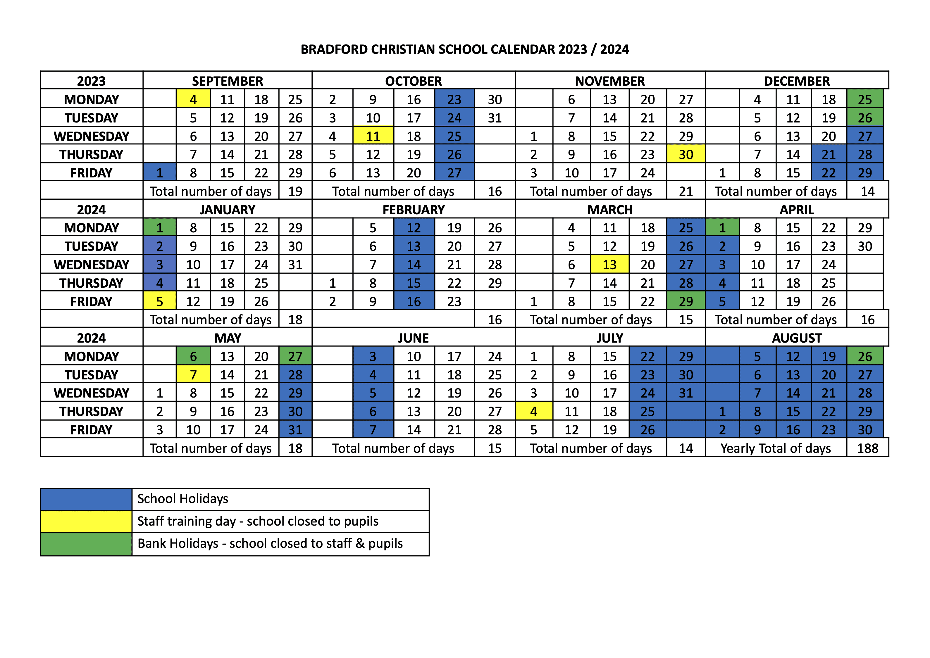 2023/2024 Term Dates